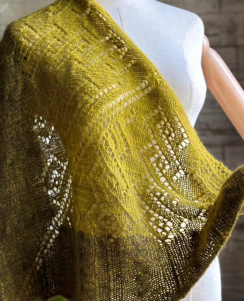 Luxury Cashmere Shawl | Knitting pattern and Optional kits