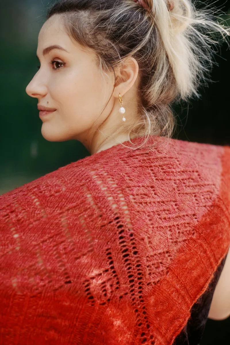 Luxury Cashmere Shawl | Knitting pattern and Optional kits