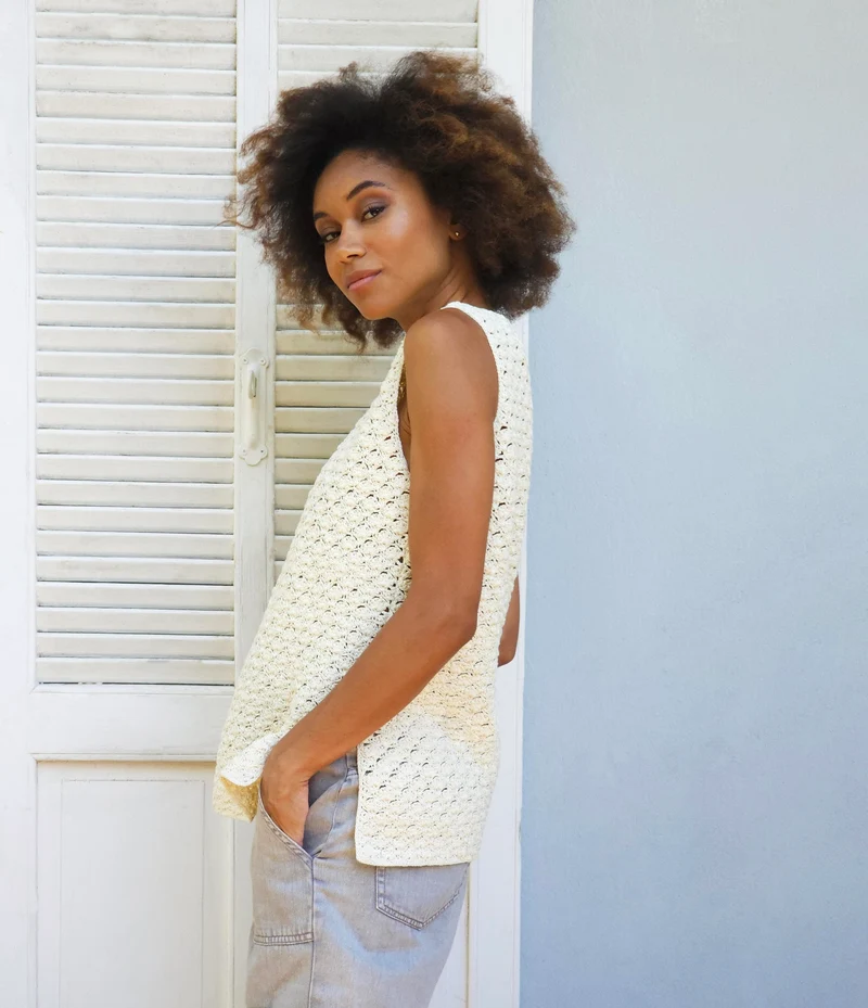 Débardeur Ginger au crochet.