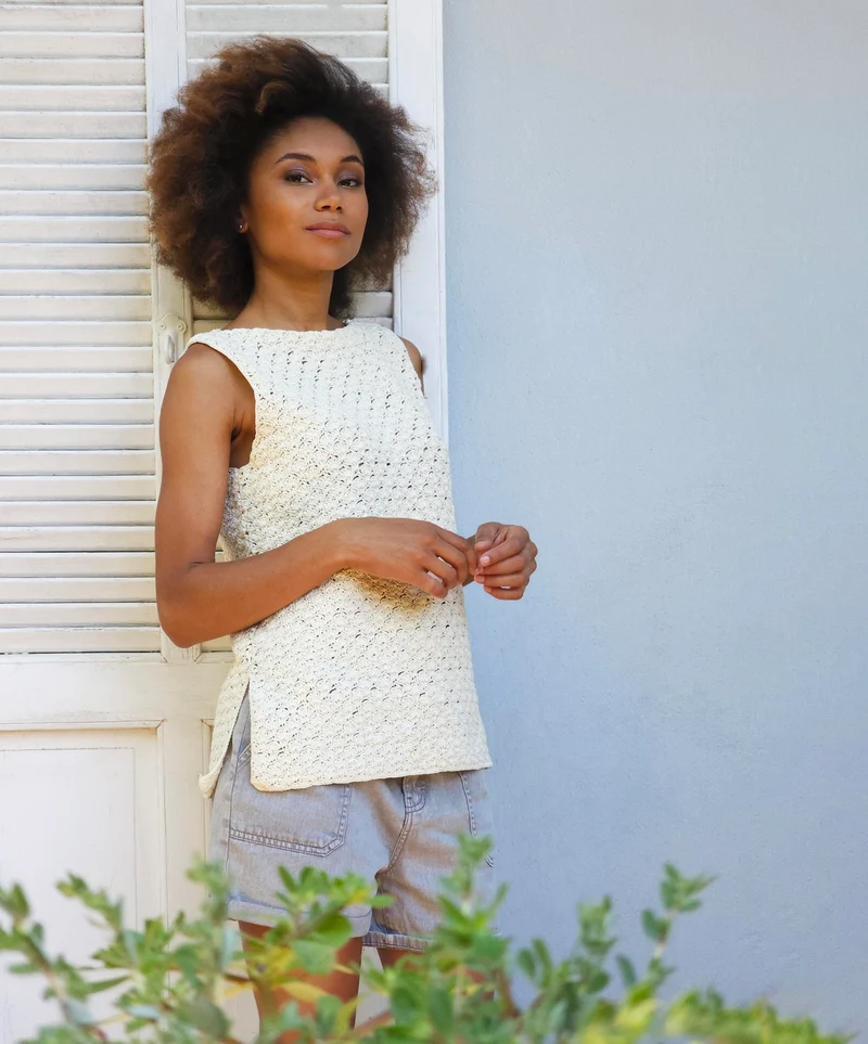 Débardeur Ginger au crochet.