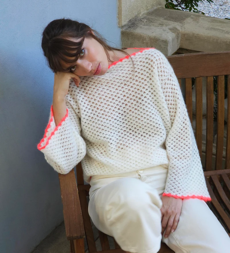 Pull Eva au crochet.