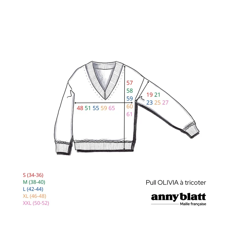 Pull Olivia à tricoter.