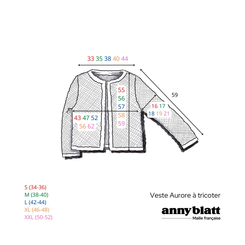 Veste Aurore à tricoter.