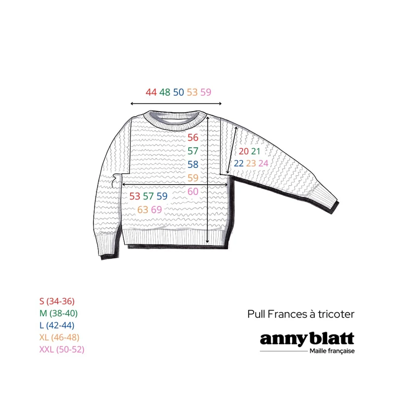 Pull Frances à tricoter.