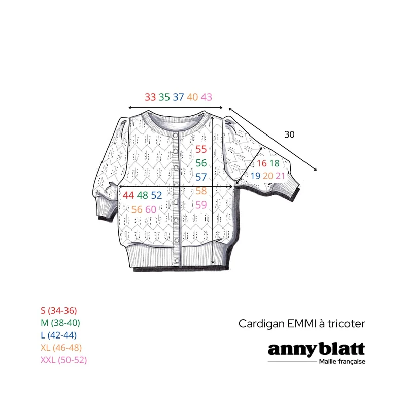 Cardigan Emmi à tricoter.