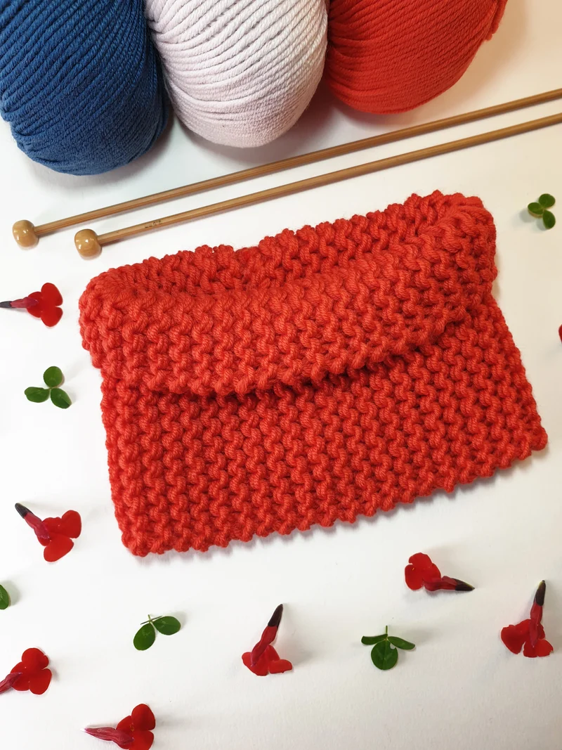 Snood bébé Trefle à tricoter.