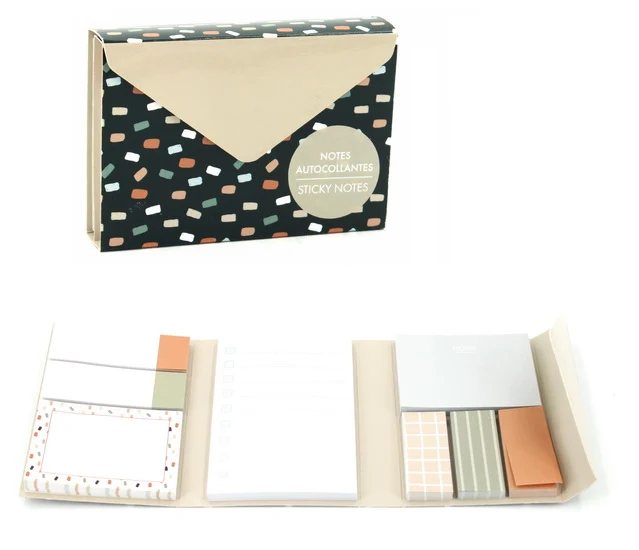 Ens. Notes autocollantes Beige