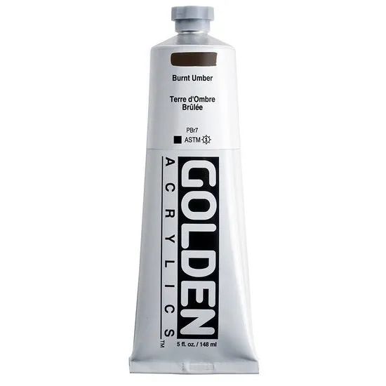Acrylic heavy body - 5 oz burnt umber s1
