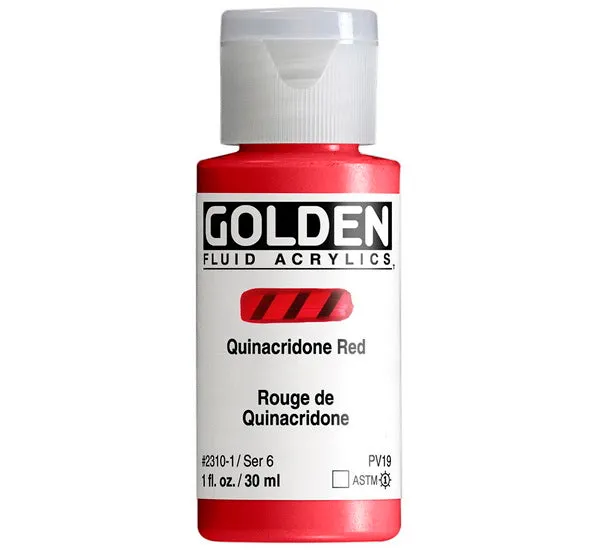 Acrylic fluid - 1 oz quinacridone red s6