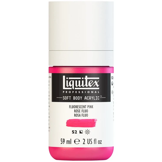 Soft body acrylic - 2oz - fluorescent pink - s2