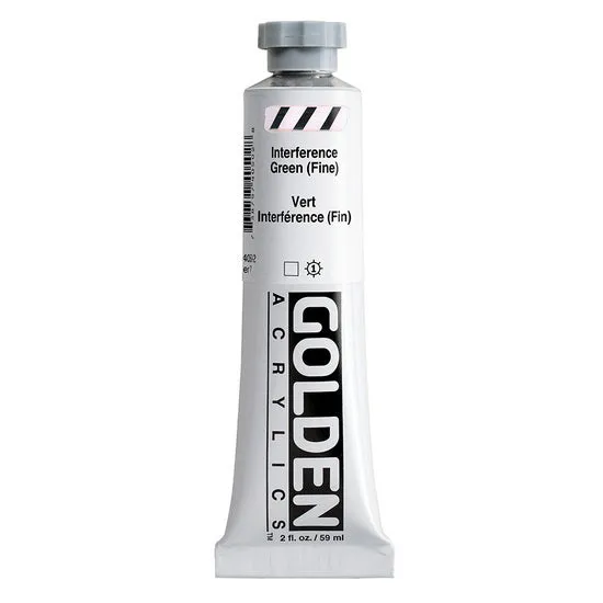 Acrylic heavy body - 2 oz interference green fine s7