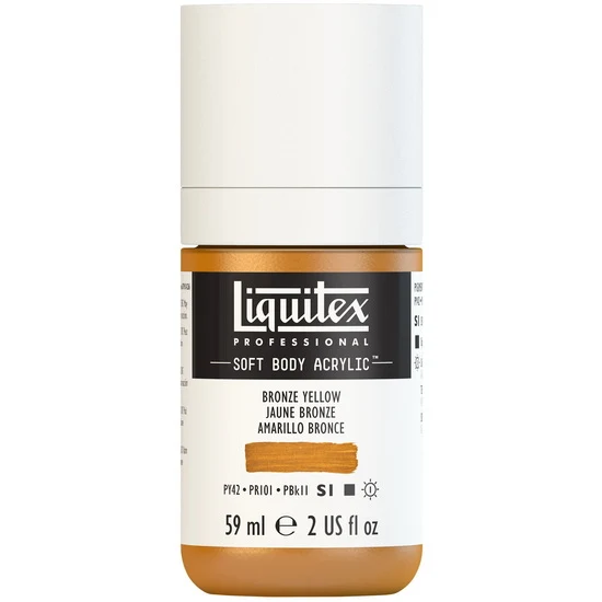 Soft body acrylic - 2oz - bronze yellow - s1