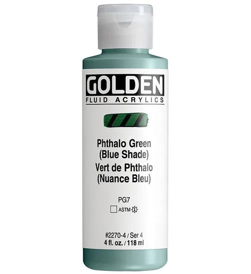 Acrylic fluid - 4 oz phthalo green blue shade s4