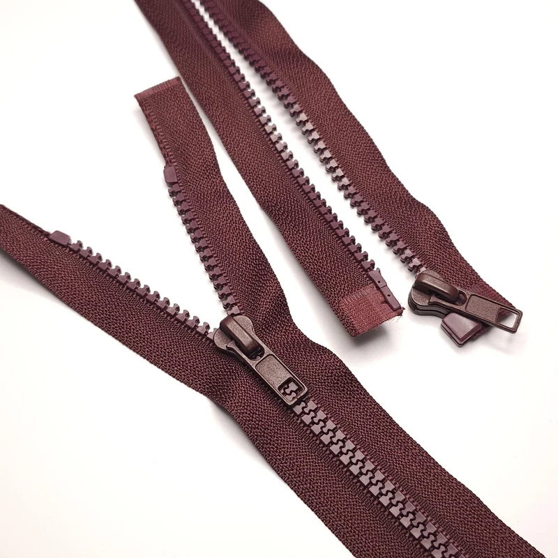 Fermeture éclair séparable | Brun | Plastique | #5 | 28'' - 71 cm