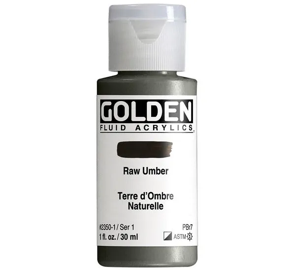 Acrylic fluid - 1 oz raw umber s1
