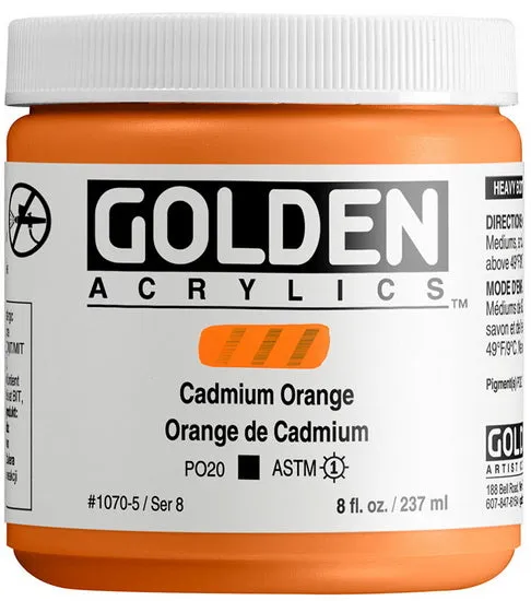 Acrylic high flow - 8 oz cadmium orange s8