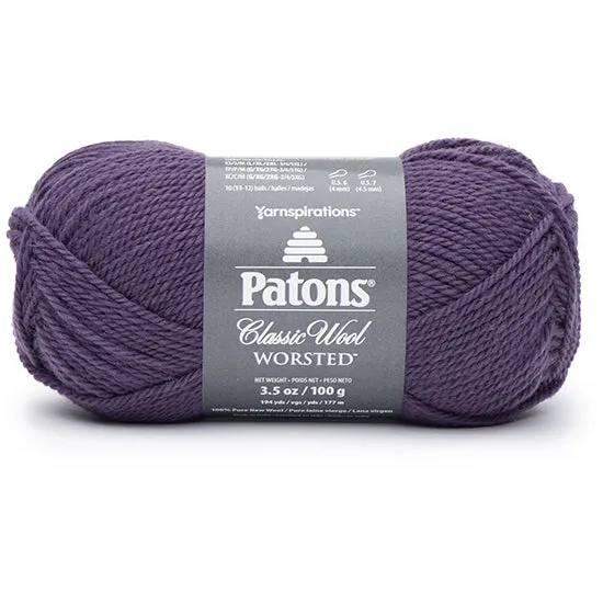 Classic wool yarn #4 - 100g - gray plum