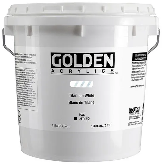 Acrylic heavy body - 128 oz titanium white s1