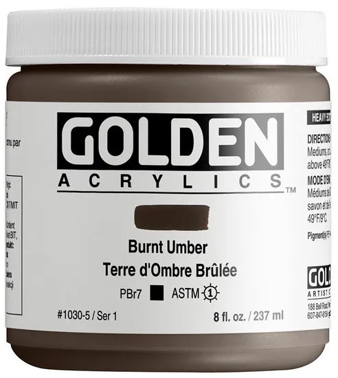 Acrylic high flow - 8 oz burnt umber s1