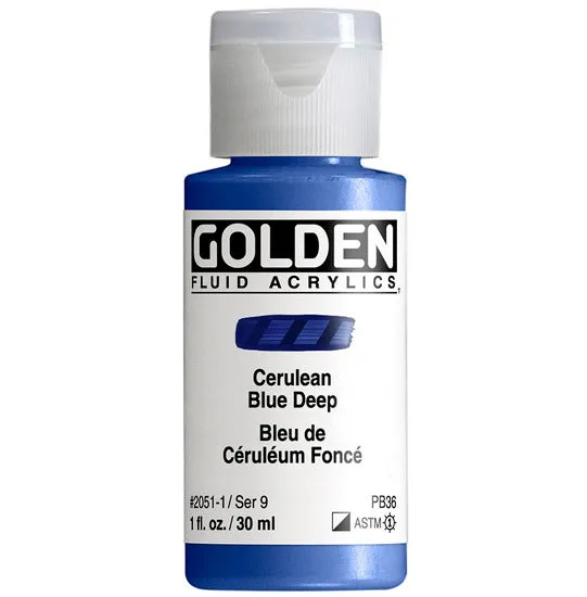 Acrylic fluid - 1 oz dark cerulean blue s9