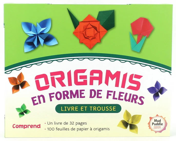 Origami fleurs : livre et trousse