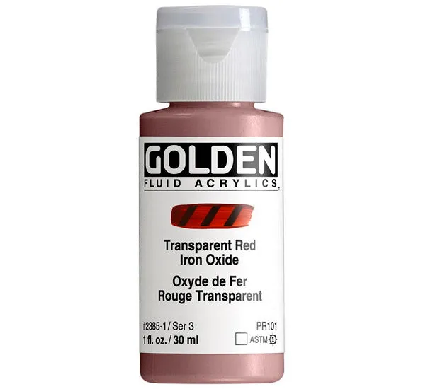Acrylic fluid - 1 oz transparent red oxide s3