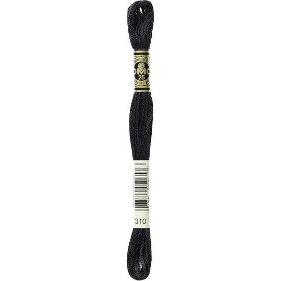 Embroidery floss - black - 310