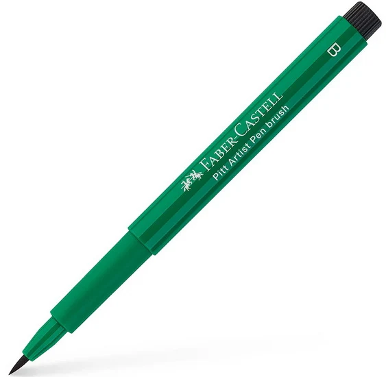 Pitt brush tip marker dark phthalo green