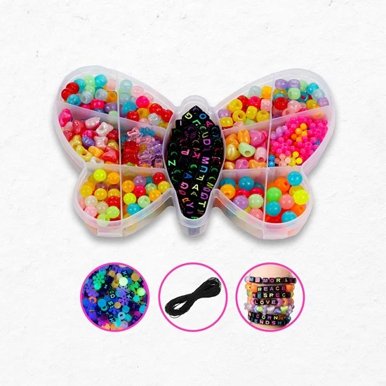 DIY Set of UV Glow-In-The-Dark Bracelet Bead