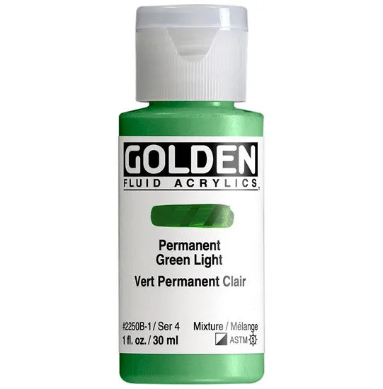 Acrylic fluid - 1 oz light permanent green s4
