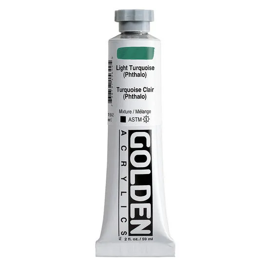 Acrylic heavy body - 2 oz phthalo turquoise light s3