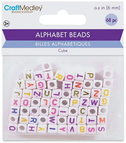 Alphabet beads - colored
