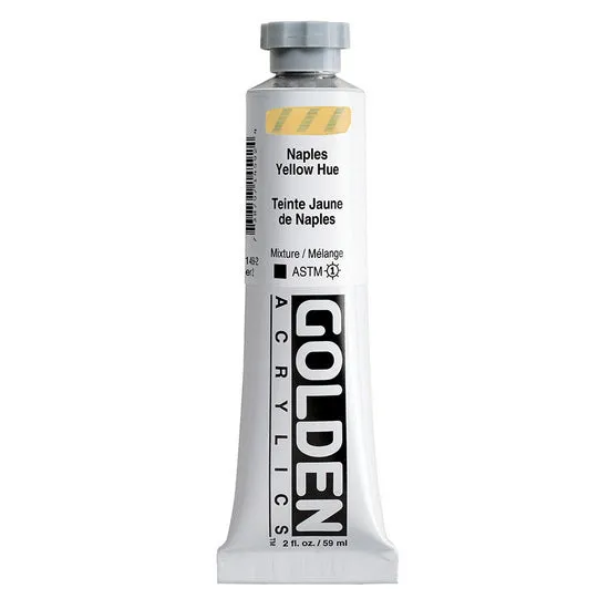 Acrylic heavy body - 2 oz naples yellow hue s2