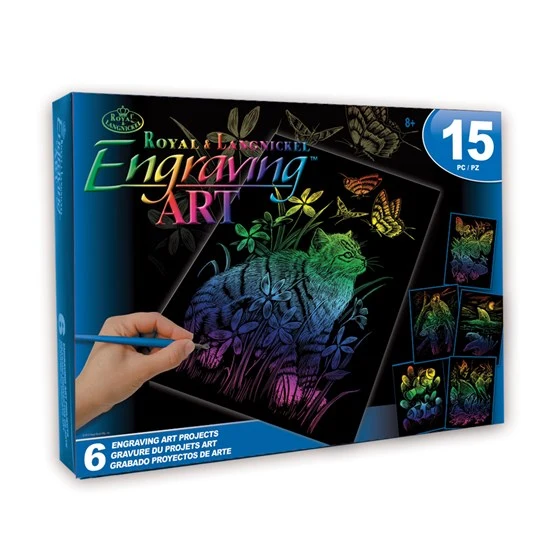 Set of 15 Rainbow Engraving Animals