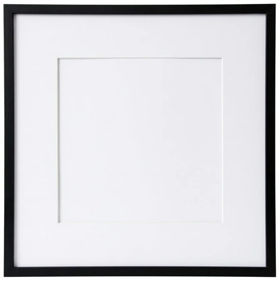 Photo frame wood black - 12x12 in mat 8x8