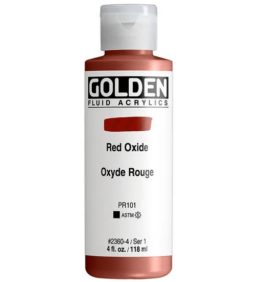 Acrylic fluid - 4 oz red oxide s1