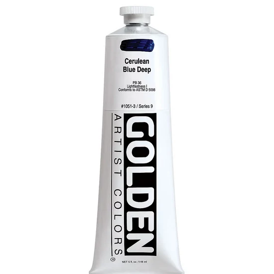 Acrylic heavy body - 5 oz cerulean blue deep s9
