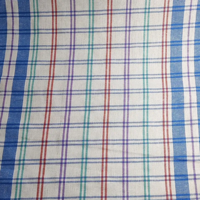 Tissu pour linge à Vaisselle | Coton & Lin | Carreaux Multicolores