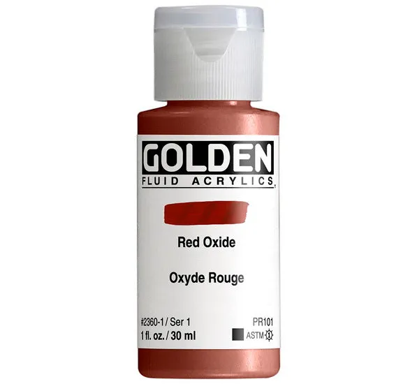 Acrylic fluid - 1 oz red oxide s1