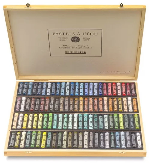 Box set - square pastels - landscape (100)