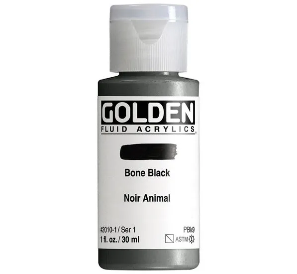 Acrylic fluid - 1 oz bone black s1