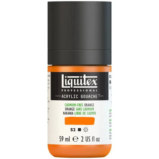 Acrylic gouache - 2oz - cadmium free orange - s2
