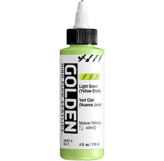 Acrylic high flow - 4 oz light green yellow shade s3
