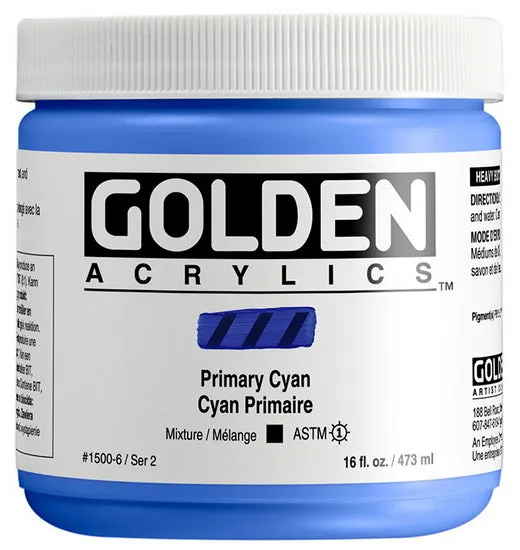 Acrylic heavy body - 16 oz primary cyan s2