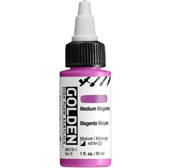 Acrylic high flow - 1 oz medium magenta s6