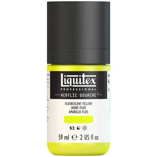 Acrylic gouache - 2oz - fluorescent yellow - s2