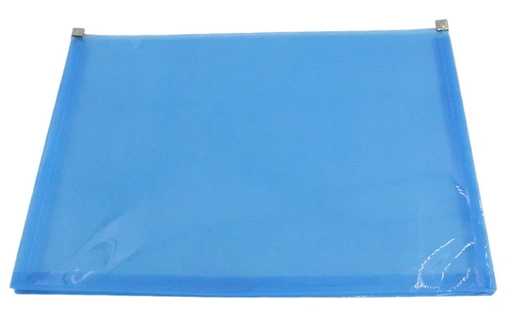 Env. à glissière format lettre bleu