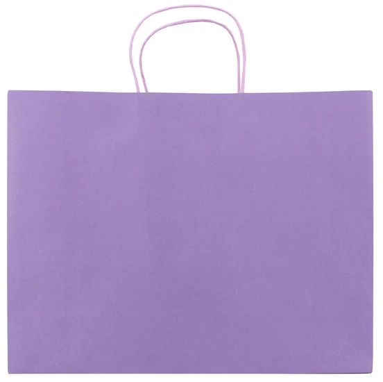 Gift Bag L Kraft Purple