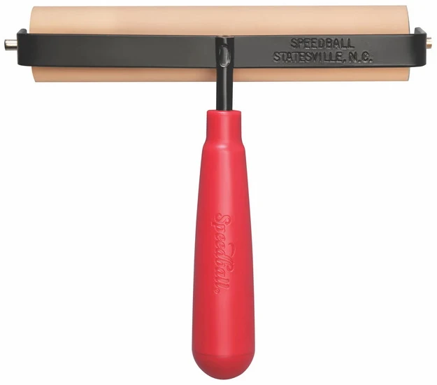 Natural latex linocut roller - soft - 6in