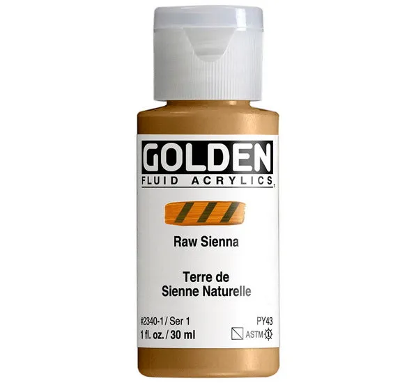 Acrylic fluid - 1 oz raw sienna s1